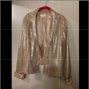 Forever 21 + Plus Size—Gold Sequined Blazer